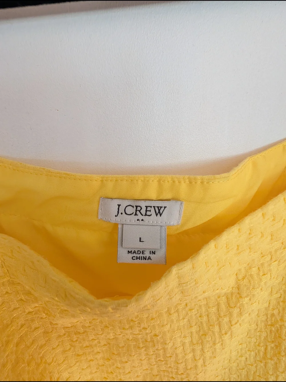 J. Crew Bright Yellow Cold-Shoulder Textured Sundress